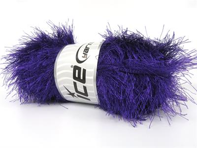 400 gr ICE YARNS EYELASH BULKY 400GR Hand Knitting Yarn Purple