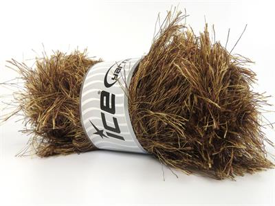 1x400gr. EYELASH BULKY 400GR  Kahverengi, Deve Tüyü Yumoş, Sakallı, Kışlık, Kalın