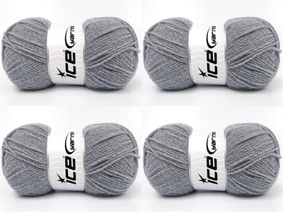 4x100gr. ALWAYS A CLASSIC Akrilik Açık Gri Kışlık, Düz iplikler, 100% Akrilik