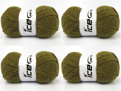 4x100gr. ALWAYS A CLASSIC Akrilik Altın, Haki Kışlık, Düz iplikler, 100% Akrilik