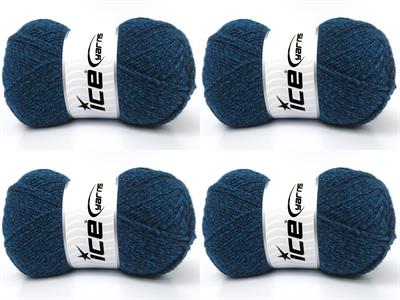 4x100gr. ALWAYS A CLASSIC Akrilik Turkuaz, lacivert Kışlık, Düz iplikler, 100% Akrilik