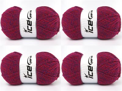 4x100gr. ALWAYS A CLASSIC Akrilik Mavi, Mor, Kırmızı Kışlık, Düz iplikler, 100% Akrilik