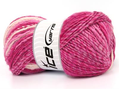 4x100gr. ANATOLIA WOOL CORD Yün, Akrilik Pembe tonları Kışlık, Yün, Batik Desenli, Akrilik