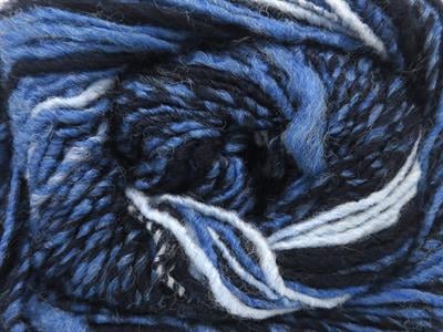 4x100gr. ANATOLIA WOOL CORD Mavi Tonları Yün, Akrilik Kışlık, Yün, Batik Desenli, Akrilik