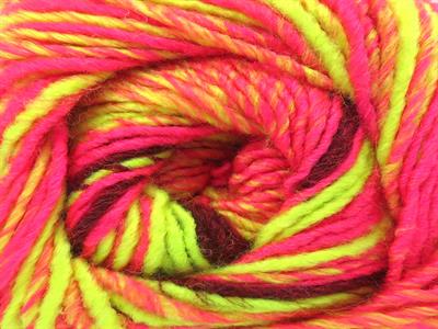 4x100gr. ANATOLIA WOOL CORD Yün, Akrilik Neon Pembe, Neon Yeşil Kışlık, Yün, Batik Desenli, Akrilik