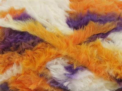 4x100gr. BUNNY FUR MULTICOLOR  Beyaz, Mor, Turuncu Yumoş, Sakallı, Kışlık, Çok Kalın, Batik Desenli