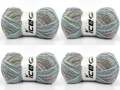 4x100gr. COTTONAC SPRAY Kahverengi, Turkuaz, Gri, Bordo Pamuk Çok renkli, Bebe, Yazlık İplikler, Pamuk, Batik Desenli, Kalın, Akrilik, Anti-Pilling