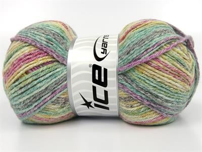 4x100gr. COTTONAC SPRAY Kırmızı, Gri, Altın, Yeşil Tonları Pamuk Çok renkli, Bebe, Yazlık İplikler, Pamuk, Batik Desenli, Kalın, Akrilik, Anti-Pilling