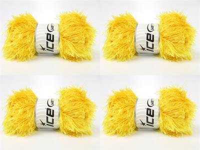 4x100gr. EYELASH 100GR Sarı  Yumoş, Sakallı, Kışlık, Kalın