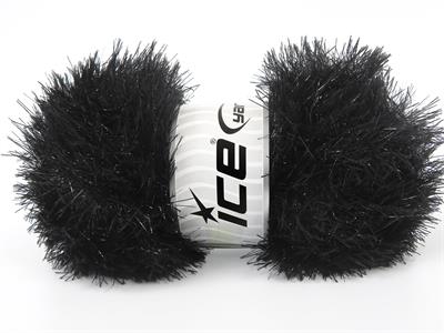 4x100gr. EYELASH DAZZLE Siyah Metalik Simli Metalik Simli, Yumoş, Sakallı, Kışlık, Kalın