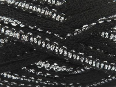 4x100gr. FLAMENCO Siyah Simli, Akrilik Fular - Şal, Metalik Simli, Kışlık, Çok Kalın, Akrilik