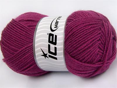 4x100gr. MERINOS LIGHT Akrilik, Merino Yün Koyu Fuşya Lüks, Merinos, Kışlık, Yün, Akrilik