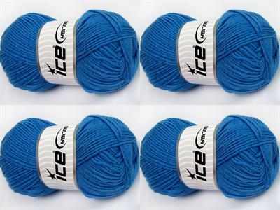 4x100gr. MERINOS LIGHT Akrilik, Merino Yün Mavi Lüks, Merinos, Kışlık, Yün, Akrilik