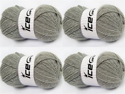 4x100gr. MERINOS LIGHT Akrilik, Merino Yün Açık Gri Lüks, Merinos, Kışlık, Yün, Akrilik