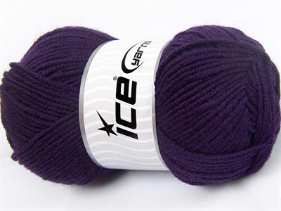 4x100gr. MERINOS LIGHT Akrilik, Merino Yün Koyu mor Lüks, Merinos, Kışlık, Yün, Akrilik