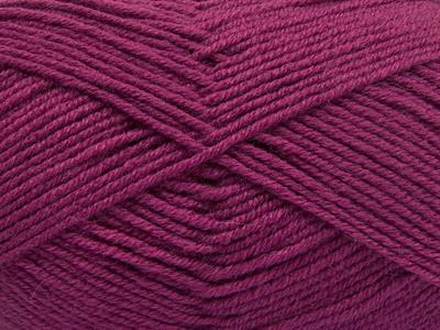 4x100gr. MERINOS LIGHT Akrilik, Merino Yün Koyu Fuşya Lüks, Merinos, Kışlık, Yün, Akrilik