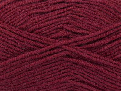 4x100gr. MERINOS LIGHT Akrilik, Merino Yün Koyu Bordo Lüks, Merinos, Kışlık, Yün, Akrilik