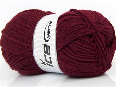 4x100gr. MERINOS LIGHT Akrilik, Merino Yün Koyu Bordo Lüks, Merinos, Kışlık, Yün, Akrilik