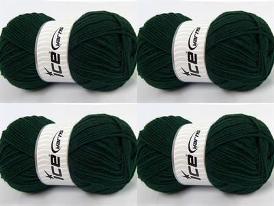 4x100gr. MERINOS LIGHT Akrilik, Merino Yün Koyu yeşil Lüks, Merinos, Kışlık, Yün, Akrilik