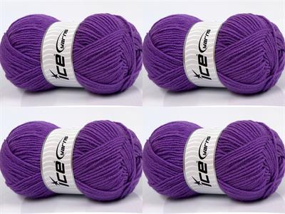 4x100gr. MERINOS LIGHT Akrilik, Merino Yün Lavanta Lüks, Merinos, Kışlık, Yün, Akrilik