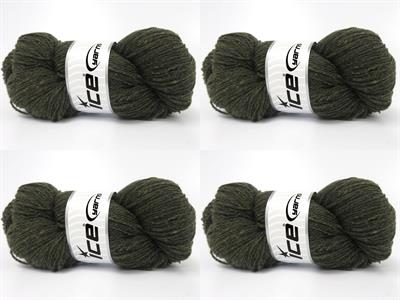 4x100gr. ORGANIC MERINO WOOL Merino Yün Haki Lüks, Kışlık, Yün, 100% Yün, Merino Yün