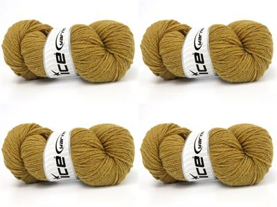 4x100gr. ORGANIC MERINO WOOL Merino Yün Açık Kamel Lüks, Kışlık, Yün, 100% Yün, Merino Yün