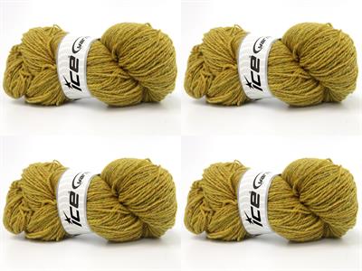 4x100gr. ORGANIC MERINO WOOL Merino Yün Turuncu, Yeşil Tonları Lüks, Kışlık, Yün, 100% Yün, Merino Yün