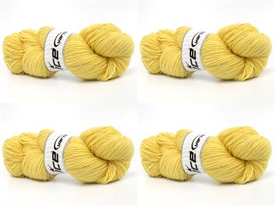 4x100gr. ORGANIC MERINO WOOL Merino Yün Limon Sarısı Lüks, Kışlık, Yün, 100% Yün, Merino Yün