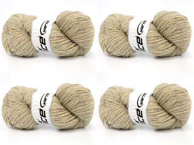 4x100gr. ORGANIC MERINO WOOL Merino Yün Krem, Bej Lüks, Kışlık, Yün, 100% Yün, Merino Yün
