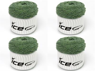 4x100gr. RECYCLED WOOL Açık Yeşil  Lüks, Kışlık, Yün, 100% Yün