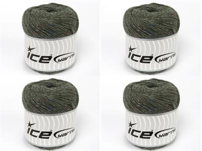 4x100gr. RECYCLED WOOL Haki  Lüks, Kışlık, Yün, 100% Yün