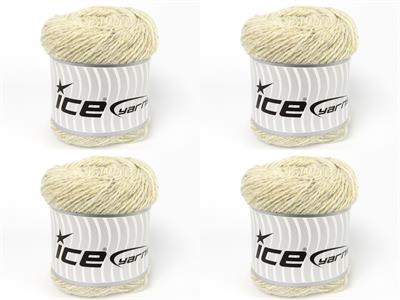 4x100gr. RECYCLED WOOL Krem  Lüks, Kışlık, Yün, 100% Yün