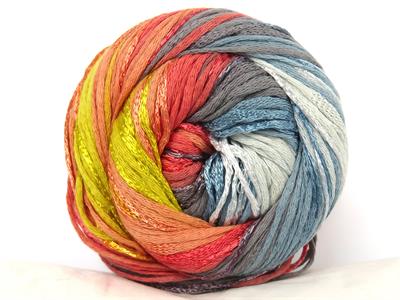 4x100gr. SUMMERTIME COLOR Viskon, Pamuk Sarı, Açık Gri, Açık Mavi, Somon, Ekru Viskon, Yazlık İplikler, Pamuk, Batik Desenli