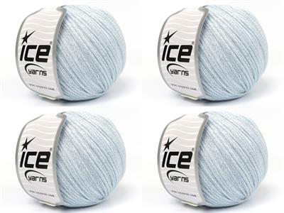 4x100gr. VISCOSE GLITZ Metalik Simli, Viskon Bebe Mavisi Metalik Simli, Viskon, Yazlık İplikler