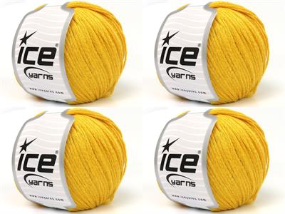 4x100gr. VISCOSE GLITZ Metalik Simli, Viskon Sarı Metalik Simli, Viskon, Yazlık İplikler