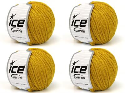 4x100gr. VISCOSE GLITZ Metalik Simli, Viskon Altın Metalik Simli, Viskon, Yazlık İplikler