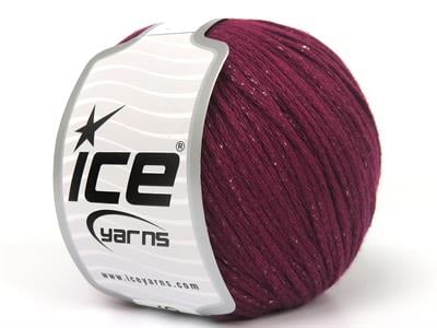 4x100gr. VISCOSE GLITZ Metalik Simli, Viskon Bordo Metalik Simli, Viskon, Yazlık İplikler