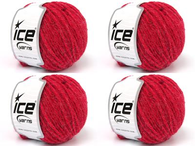 4x50gr. ALPACA PAILLETTE Alpaka, Akrilik Kırmızı Metalik Simli, Lüks, Alpaka, Kışlık, Yün, Boncuklu Pullu, Akrilik