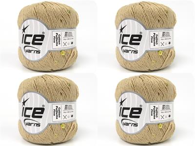 4x50gr. COTTON PAILLETTE FINE Pamuk Deve Tüyü Metalik Simli, Yazlık İplikler, Pamuk, Boncuklu Pullu