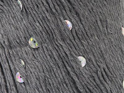 4x50gr. COTTON PAILLETTE FINE Pamuk Açık Gri Metalik Simli, Yazlık İplikler, Pamuk, Boncuklu Pullu