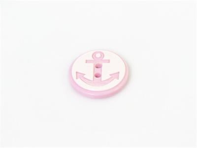 5 Anchor Figure Buttons Pink 15 mm diameter