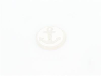 5 Anchor Figure Buttons White 15 mm diameter