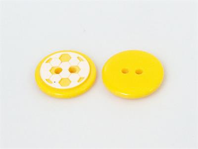 5 Ball Figure Buttons Yellow 14 mm diameter