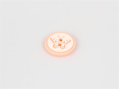 5 Butterfly Figure Buttons Light Salmon 15mm long