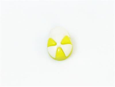 5 Cap Figure Buttons White, Light Olive Green 15mm long