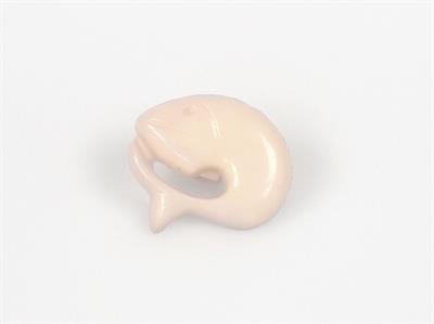 5 Dolphin Figure Buttons Beige 15mm long