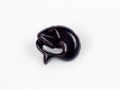 5 Dolphin Figure Buttons Black 15mm long