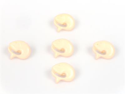 5 Dolphin Figure Buttons Dark Cream 15mm long