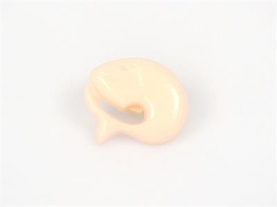 5 Dolphin Figure Buttons Dark Cream 15mm long
