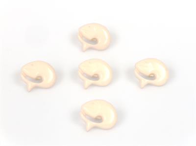 5 Dolphin Figure Buttons Light Beige 15mm long